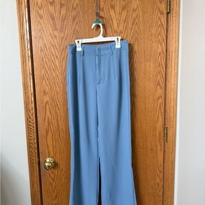 Amazon Blue Wide-Leg Trousers